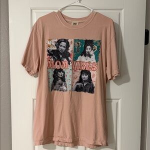 Mom Vibes Graphic Tee - Dusty Pink